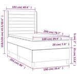 vidaXL Sommier à lattes de lit matelas et LED Bleu 100x200 cm Tissu