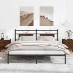 vidaXL Cadre de lit sans matelas chêne marron 183x213 cm