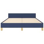 vidaXL Cadre de lit sans matelas bleu 140x200 cm tissu