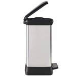 Curver poubelle duo à pédale deco 28 l argenté 240638