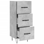 vidaXL Buffet Gris béton 34 5x34x90 cm Bois d'ingénierie