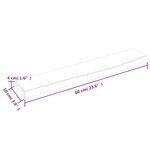 vidaXL Étagère murale marron clair 60x10x4 cm bois chêne massif traité
