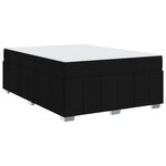 vidaXL Cadre de lit avec matelas Noir 140 x 200 cm tissu