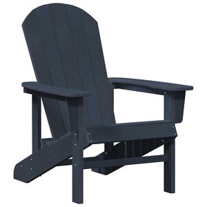 vidaXL Chaise Adirondack Bleu marine HDPE
