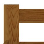vidaXL Cadre de lit Marron miel Bois de pin massif 90x200 cm