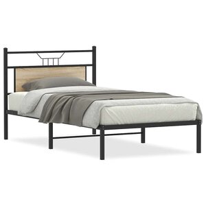vidaXL Cadre de lit sans matelas chêne sonoma 100x200 cm