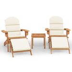 vidaXL Ensemble de salon de jardin Adirondack 3 Pièces bois acacia solide