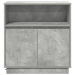 vidaXL Buffet avec LED Gris béton 71x34 5x75 cm en bois reconstitué