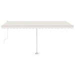 vidaXL Auvent automatique sur pied 500x300 cm Crème