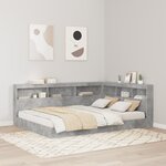 vidaXL Tête de lit de rangement Gris béton 160 cm Bois d'ingénierie