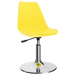 vidaXL Chaises à manger pivotantes lot de 4 jaune similicuir