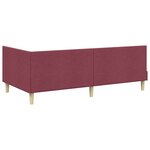 vidaXL Cadre de lit d'angle avec tête de lit Bordeaux 100 cm x 200 cm