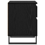 vidaXL Cabinet de chevet Chêne noir 40 x 35 x 50 cm Bois d'ingénierie