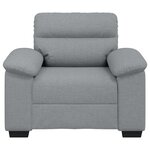 vidaXL Fauteuil gris clair 60 cm tissu