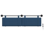 vidaXL Tête de lit suspendue Avec lumière LED Bleu Tissu