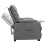 vidaXL Fauteuil Gris Similicuir