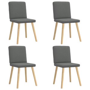 vidaXL Chaises à manger lot de 4 gris foncé tissu