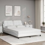 vidaXL Cadre de lit sans matelas Zadar blanc 140x200 cm similicuir