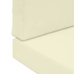 vidaXL Coussin de canapé d'extérieur 3 Pièces Crème Polyester
