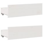 vidaXL Lit bibliothèque sans matelas blanc 135x190 cm bois pin massif