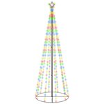 vidaXL Arbre de Noël cône 310 LED Colorées 100x300 cm