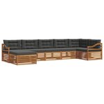 vidaXL Ensemble de canapés d'extérieur 7 pc Naturel et Anthracite