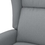 vidaXL Fauteuil inclinable électrique à oreilles gris clair tissu