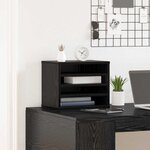 vidaXL Organiseur de bureau Chêne noir 36 x 26 x 29.5 cm