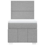 vidaXL Sommier à lattes de lit avec matelas Gris clair 100x200cm Tissu