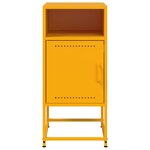 vidaXL Tables de chevet 2 Pièces jaune moutarde 36x39x78 cm acier