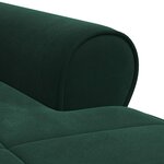 vidaXL Chaise longue avec coussin Vert foncé 91 x 157 x 91 cm Velours