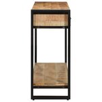 Table console vidaXL 120x33x75 cm en bois de manguier brut