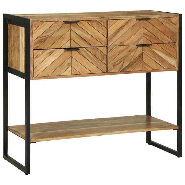 vidaXL Table console Marron 90 x 35 x 80 cm bois de manguier massif