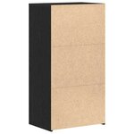 vidaXL Buffet avec 6 tiroirs Chêne noir 50x34x96 cm Bois d'ingénierie