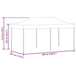 vidaXL Tente de fête Bleu 291 x 580 x 315 cm Tissu Oxford