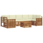 vidaXL Ensemble de canapés d'extérieur 8 pc Naturel et Crème