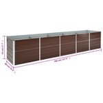 vidaXL Lit surélevé de jardin Acier galvanisé 400x80x45 cm Marron