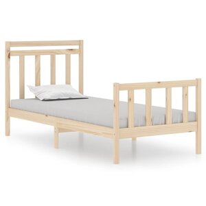 vidaXL Cadre de lit sans matelas 90x190 cm bois massif