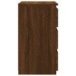 vidaXL Table de chevet Chêne marron 40x35x62 5 cm Bois d'ingénierie