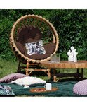 Fauteuil de jardin en osier LAURA beige