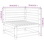 vidaXL Canapés d'angle de jardin 2 Pièces 70x70x67cm bois de pin imprégné