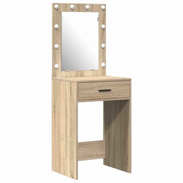 vidaXL Table de Toilette avec tiroir 3 Pièces Marron 40 x 41 x 135 cm