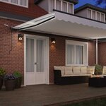 vidaXL Auvent Rétractable avec Blanc 500 × 350 cm tissu