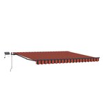 vidaXL Auvent Rétractable orange et marron 450 ×300 cm tissu