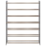 vidaXL Étagère à chaussures Gris 90x24x117 cm Bois d'ingénierie