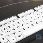 Geemarc clavier confort visuel blanc lettre noire