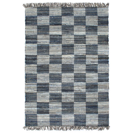 Vidaxl tapis chindi tissé à la main denim 200x290 cm bleu