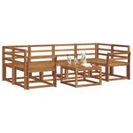 vidaXL Ensemble de canapés d'extérieur 7 Pièces Naturel