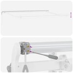 vidaXL Auvent rétractable automatique marron 500x300 cm