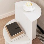 vidaXL Table d'appoint Blanc 50 x 40 x 50 cm Bois massif en pin